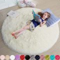 Miniatyrbilde 1 av 5: Elfenbensrund matte for soverom, Fluffy Circle Matte 4'X4' for barnerom, Furry Matte for tenåringsrom, Cirkulær matte for barnerom, Fuzzy