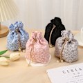 Miniatyrbillede 5 af 8: Snørepose Gaveindpakningspose SORT 3ST 3ST sort black 3pcs-3pcs