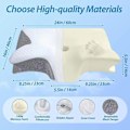 Miniatyrbild 5 av 7: Viscoelastic Neck Pillow, Ergonomic 2-in-1 Orthopedic Pillow for Neck Pain, Contoured Support Pillow, 1 Piece Light Grey (Discounted Price) Light Gray