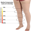 Miniatyrbillede 4 af 5: Plus Size Medicinske Kompressionsstrømper 20-30 Mmhg til kvinder