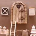 Pikkukuva 5 / 5: Dockhus miniatyr julgård set miniatyr scen modell
