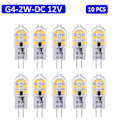 Miniatyrbild 1 av 5: 10 st G4 LED-lampor, 6000K vit, ej dimbar, utbytbar huva