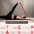 Miniatyrbild 2 av 2: Fitnessband premium motståndsband träningsband tillverkat av naturlig latex röd