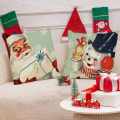 Pikkukuva 5 / 5: Julkuddfodral Jultomten Snögubbe, case Merry Bright Let It Snow Kuddfodral, 18 x 18 tum, 4 förpackningar