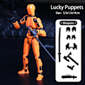 Miniatyrbild 1 av 4: Titan 13 Actionfigur T13 Modellfigurer 3D-utskrivna Multi-Jointed Rörlig Lucky 13 Actionfigur Nova 13 Actionfigur Dummy Orange 14cm