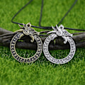 Pikkukuva 4 / 4: Runa Runor Amulett Goottilaiset Asusteet Ouroboros Norse Dragon Goth Kaulakoru Viking Talisman Korut Vaha Ketju Pronssi