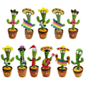 Miniatyrbillede 2 af 2: Dansende kaktus der gentager hvad du siger, syngende kaktus indspilningslegetøj Enchanting bonus red tip