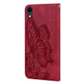 Pikkukuva 2 / 5: Kotelo iPhone Xr:lle Retro Flip Wallet Embossing Butterfly Cover - Punainen null none