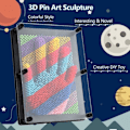 Miniatyrbillede 4 af 5: Farverig 3D Pin Art Board, Håndmodel, Interessant Ny Pin Art til Børn, Hjemmekontor Dekoration (1 stk, Sort Rammefarve, Som Vist) zdq