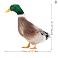 Miniatyrbillede 1 af 5: 1. Havefigur And Dekoration Miljøvenlig Skulptur i Harpiks 1 stk
