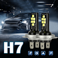 Miniatyrbillede 2 af 5: Bil H7 LED-lys Forlygter Pærer Fjernlys 240W 6000K K