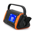 Miniatyrbilde 3 av 10: Nødradio Delux 4000mAh Powerbank Dynamo VevRadio Solcelle 3-USB
