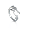 Miniatyrbild 1 av 5: Damring Silver 925 - Blixt Tunn Justerbar Ring 11# 11#