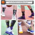 Miniatyrbilde 4 av 5: (Voksenmodell) 2 par basketstrømper for menn og gutter, lykkenummer for basketlag, Star Sportsstrømper for voksne og barn