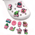 Miniatyrbillede 2 af 5: 12 stk. 3D Clog Sandaler Ornament (rosa serie), skoberlocker, søde