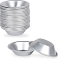 25-delade äggtartsformar, återanvändbara non-stick aluminiumbakformar för bakning, restauranger, paj och pudding, silver