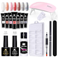 Miniatyrbild 1 av 4: Nagelförlängningsgelset Naglar Nagelkit Nagelfärgsgel med toppbaslack Naglar Set/ Kit Nagelmanikyr Salongsset C