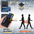 Miniatyrbild 4 av 6: INF Plånbokshållare med RFID-skydd Äkta läder Svart Sort