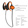Miniatyrbillede 3 af 3: Multifunktionelle IPX8 simvattentætte Bluetooth-høretelefoner Blå Blå