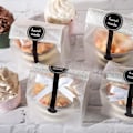 Miniatyrbild 4 av 4: 100-pack kakpåsar klara plastgodispåsar Godispåsar för minilimpa, buntkaka, varm kakao - Perfekt