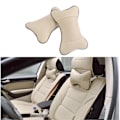 Miniatyrbilde 1 av 4: x Bilpute Nakkepute Bil nakkestøtte pute Nakkestøtte pute for hode nakke (beige) Beige