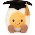 Miniatyrbilde 4 av 5: Jellycat Amuseables Kokt Egg Student Kosedyr, 14 cm - Matplysj - Morsom Eksamensgave
