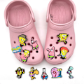 Miniatyrbillede 2 af 5: 12 STK/ Sæt SpongeBob Croc Sko Charms Tilbehør til Clog Sandal Dekoration