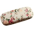 Hårdt etui til briller i plast, retro blomstret brilleholder til standardbriller, håndtasker, rejser og hverdagsbrug