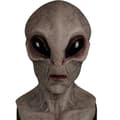 Alienmaske Hodeplagg Halloween Cosplay Festrekvisita Grå Gray