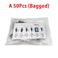 Miniatyrbillede 1 af 7: Auto Fastener Clip Blandet Bilkarosseri Push Retainer Pin Rivet Kofanger Dørbeklædning Panel Fastener Kit Bil Clips Box eller Pose emballage A 50Pcs (Bagged)