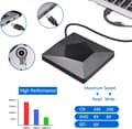 Miniatyrbild 3 av 5: External Optical Drive, Ultra-thin USB 3.0 and Type-C CD/DVD Drive, Compatible with Mac OS, Windows XP/7/8/10 and Laptops (Black)