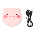 Miniatyrbillede 2 af 8: USB Håndvarmer Sød Piggy Forebyg Skoldning Bærbar Håndvarmer Power Bank med Selvlysende Spejl til Rejsekontoret