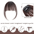 Miniatyrbilde 3 av 5: Clip-in pannelugg, Clip-in pannelugg, menneskehår, extensions