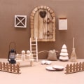 Pikkukuva 1 / 5: Dockhus miniatyr julgård set miniatyr scen modell
