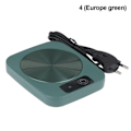 Miniatyrbild 1 av 5: CDQ Temperaturjusterbar elektrisk pekplatta kaffemugg koppvärmare EU220V grön