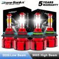 Miniatyrbilde 1 av 5: 9005+9006 LED Combo COB LED-frontlyssats 360000LM Pærer Hi/Low Beam 6000K
