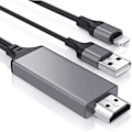 Miniatyrbillede 2 af 4: [Apple MFi-certificeret] Lightning til HDMI-kabeladapter Kompatibel med iPhone, 1080p Digital Sync Display Audio Video Adapter med - Perfekt Sort