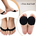 Miniatyrbillede 2 af 4: Unisex Forfodspuder - 2 Par, Åndbare, Anti-Slip, Polstring
