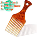 Miniatyrbild 5 av 5: 2-delad Afro Comb Antistatisk Afro hårborste Afro Comb Wide Teet
