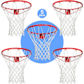 Miniatyrbilde 1 av 4: 10 stk utendørs basketkurvnett, profesjonelt heavy duty basketballnettbytte, allvær anti-pisk, egnet 12 løkker basketballkurv