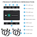 Miniatyrbillede 4 af 10: KVM HDMI-kompatibel Switch 2-ports Box HDMI 2.0 SWITCH HDMI 2.0 Switch