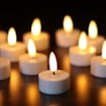 Miniatyrbillede 1 af 5: 12 stk. LED-varmeljus, flammefri lys, der flimrer med timer til julefest, festivaldekoration
