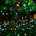 Miniatyrbilde 3 av 5: 12m Solcellelamper Belysning 100 LED Repljus Belysning Jul Fest Hage Utomhus Solcelle Fargerike Fe-lamper