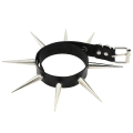 Pikkukuva 5 / 5: Suuri pitkä piikikäs choker punk-kaulus naisille ja miehille niiteillä koristeltu choker paksu kaulakoru gootti korut metalli gootti emo asusteet oranssi