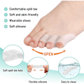 Miniatyrbild 3 av 5: Tåavskiljare i bitar, små tåskydd, Soft Gel Toe Correctors, Trehåls tåseparator för Superpo Toes