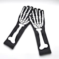 Pikkukuva 1 / 3: CDQ 1 par Halloween Luminous Skeleton-handskar Fullfinger för Cospla FlerfärgadCDQ