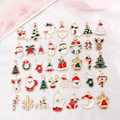 Miniatyrbillede 2 af 5: 72 stk. blandede juleemalje charms DIY armbånds smykker Multicolor 72pcs