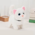 Miniatyrbild 2 av 5: Robotkatt Plyschkatt Gosedjur Interaktiv katt, gå, skälla och röra sig svans Elektronisk katt husdjur, robotkatt kattleksak