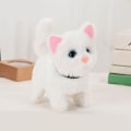 Pikkukuva 2 / 5: Robotkatt Plyschkatt Gosedjur Interaktiv katt, gå, skälla och röra sig svans Elektronisk katt husdjur, robotkatt kattleksak