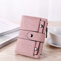 Miniatyrbillede 6 af 7: Mode Foldbar Lille Pung Dame Pung til Kort Holder i Læder (YSJ) Pink